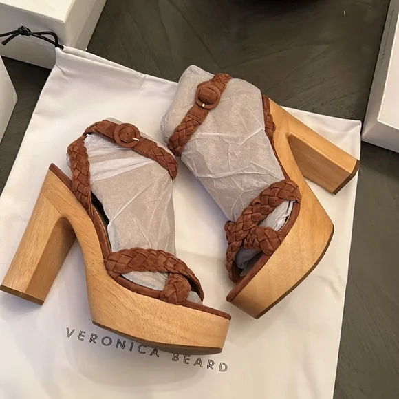 VERONICA BEARD GAEL PLATFORM SANDAL SIZE 9 - Picture 11 of 14